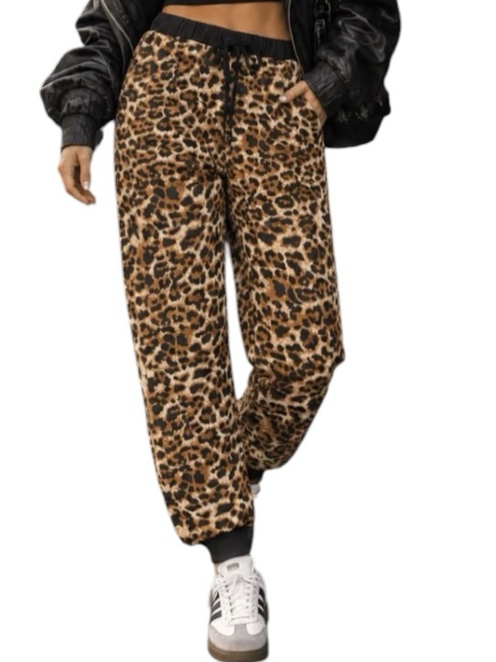937:  DOE & RAE NWT ANIMAL PRINT JOGGERS (GC)